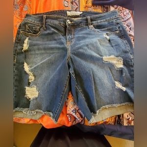 Torrid Distressed Denim Shorts